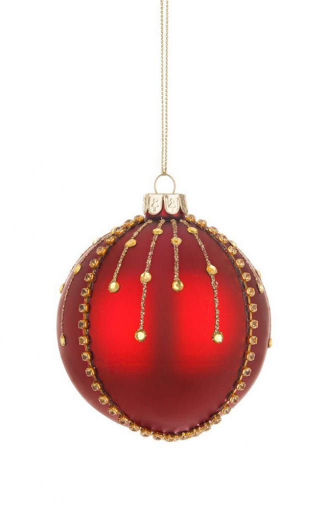 12x Sphère Vt Glitz Rouge D80