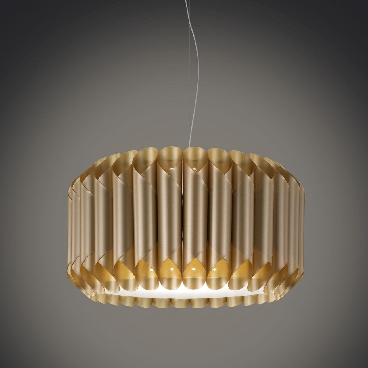 Suspension New Gold en métal chromé cm. 50 x 31h