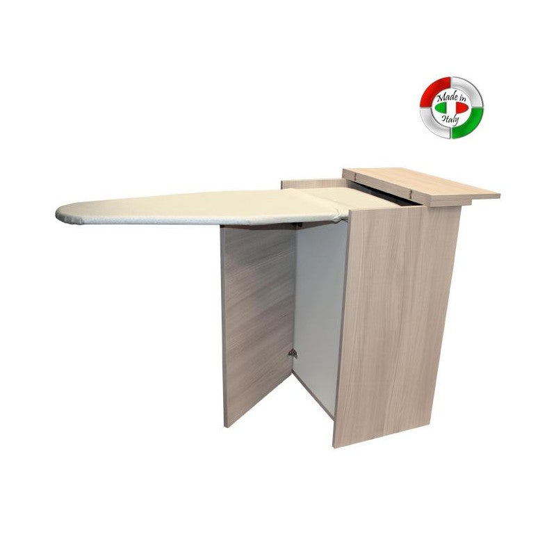 Armoire table à repasser Olmo en bois mélaminé avec 3 tiroirs 44x57xH.89 cm