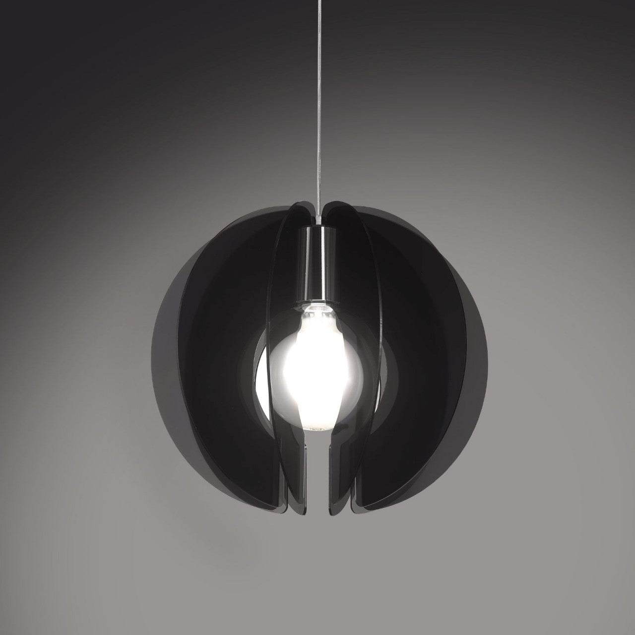 Suspension Fumée Sirio en Métal Chromé Cm. 40x40h