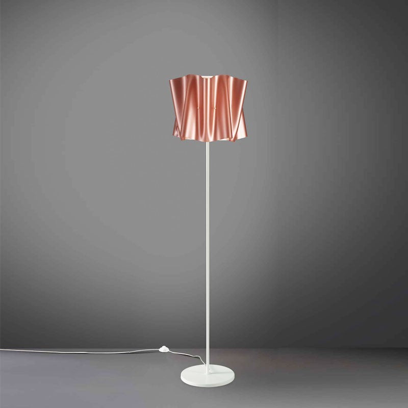Lampadaire pied et tige métal FOLIO abat-jour cuivre diamètre 40x h164 cm