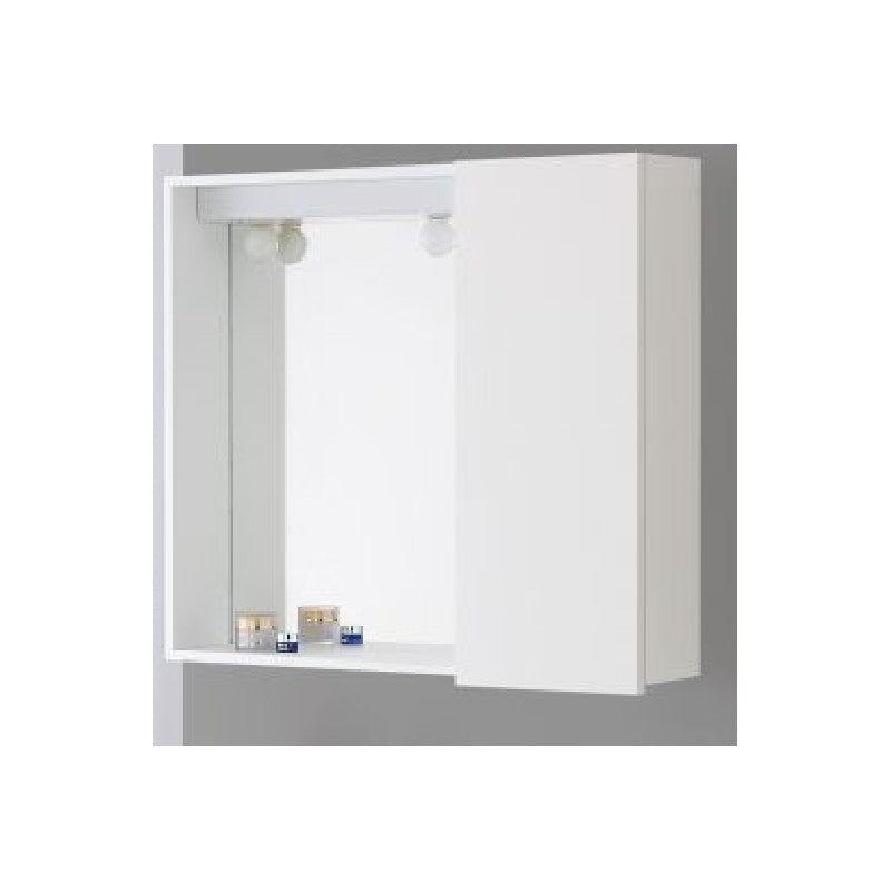 Miroir de salle de bain avec porte blanche 67x16x h60,5 cm