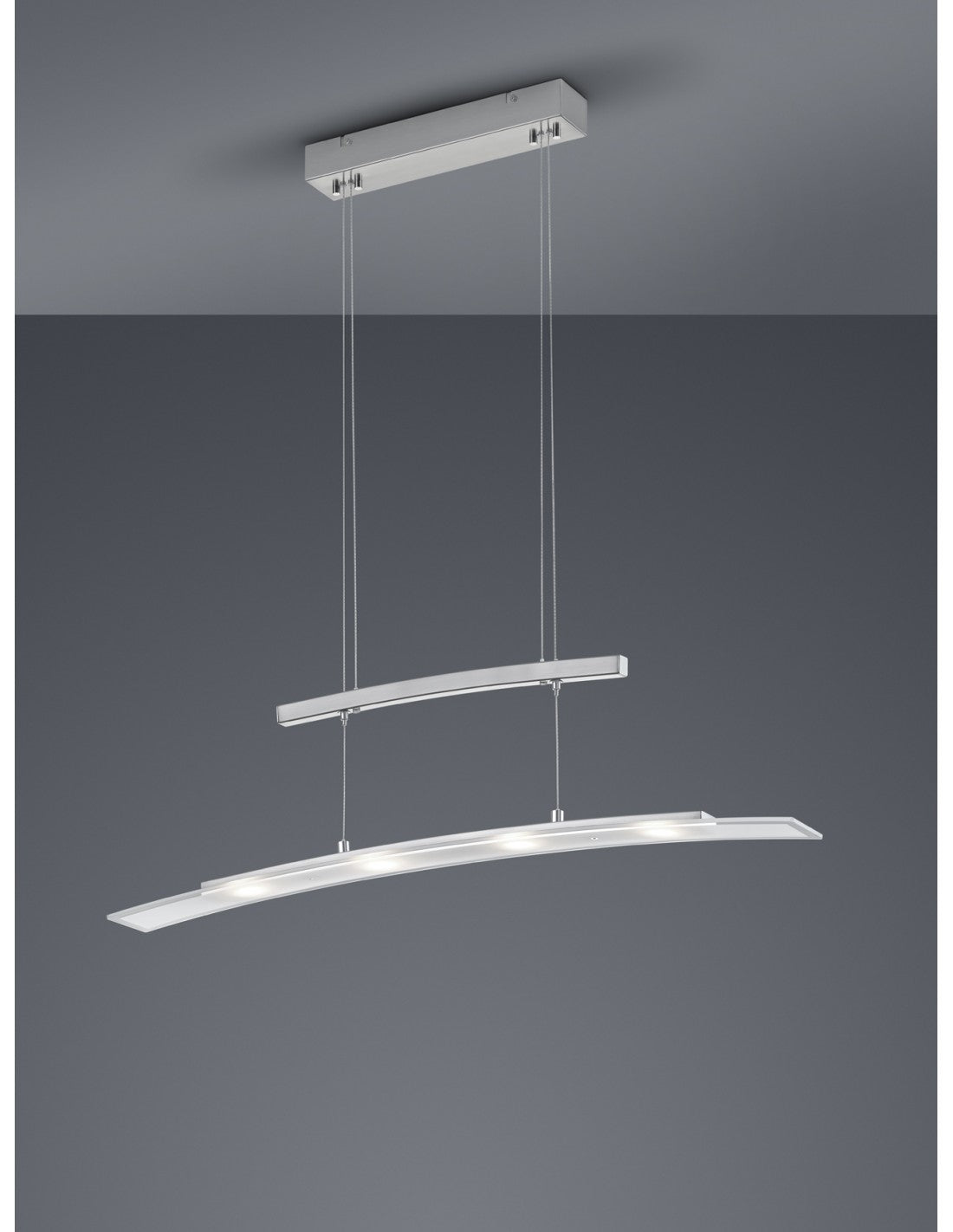 Samos Suspension LED Dimmable Nickel L80 cm Trio Lighting