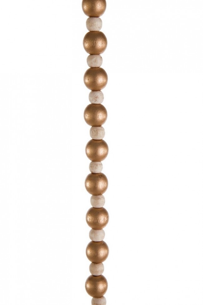 12x chaîne de perles dorées