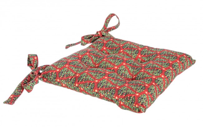 10x Housse de siège pour arbre de Noël rouge 40X40