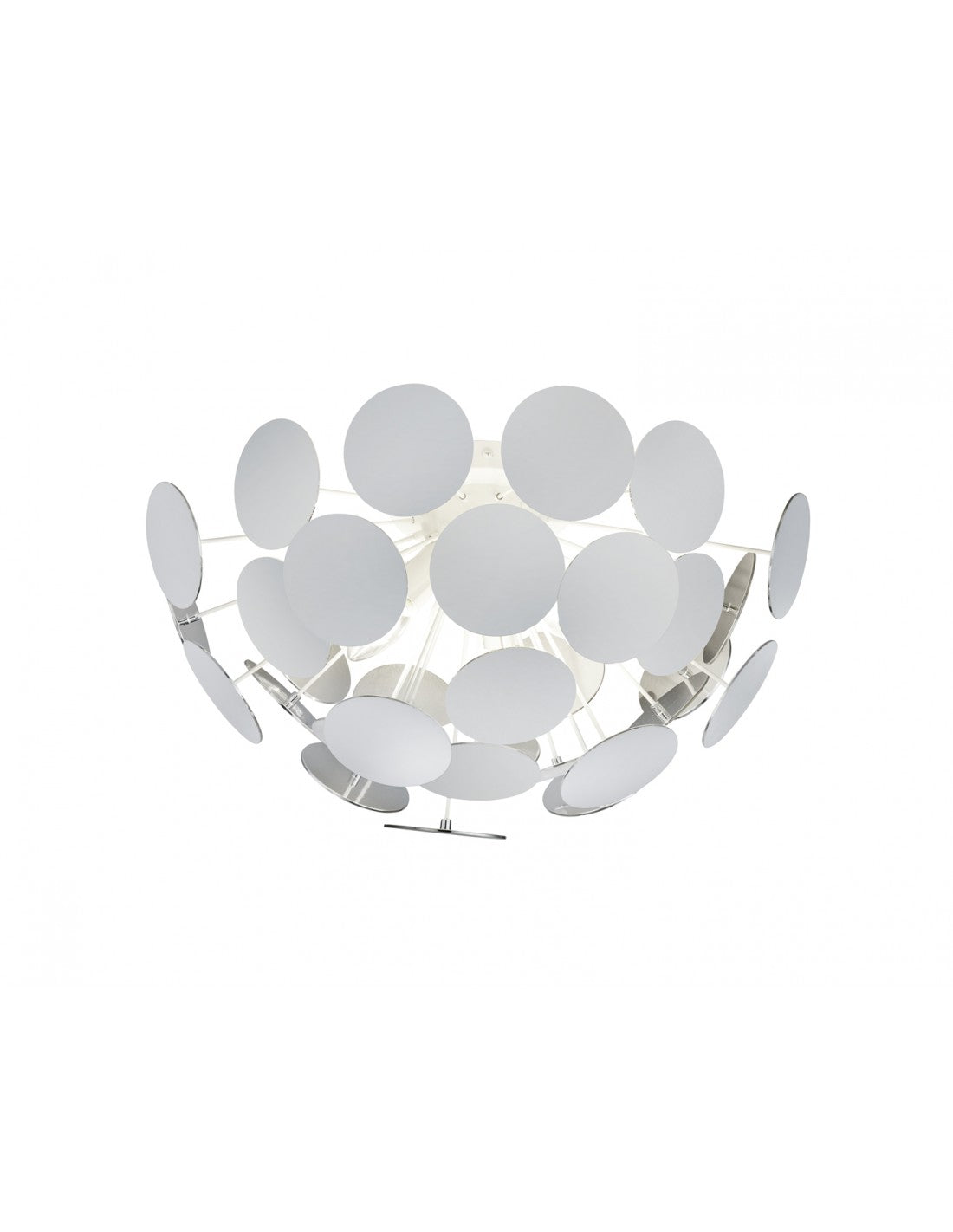Plafonnier Discalgo 3xE14 Blanc Et Ronds Décoratifs Ø54 cm Trio Lighting