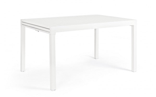 Table en aluminium Pelagius 135-270X90 blanc Yk11