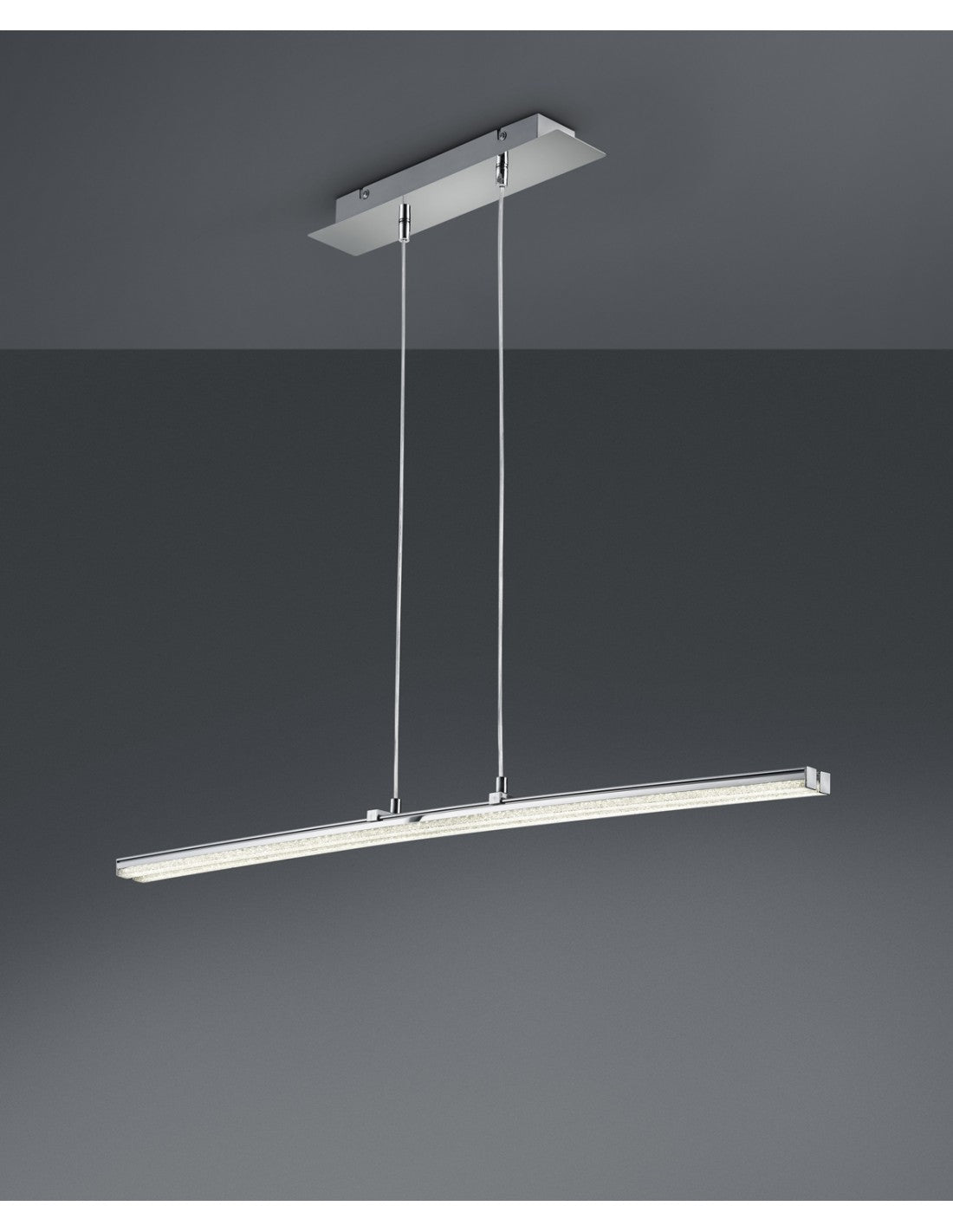 Suspension Moderne Spread LED Dimmable Chrome L140 cm Trio Lighting
