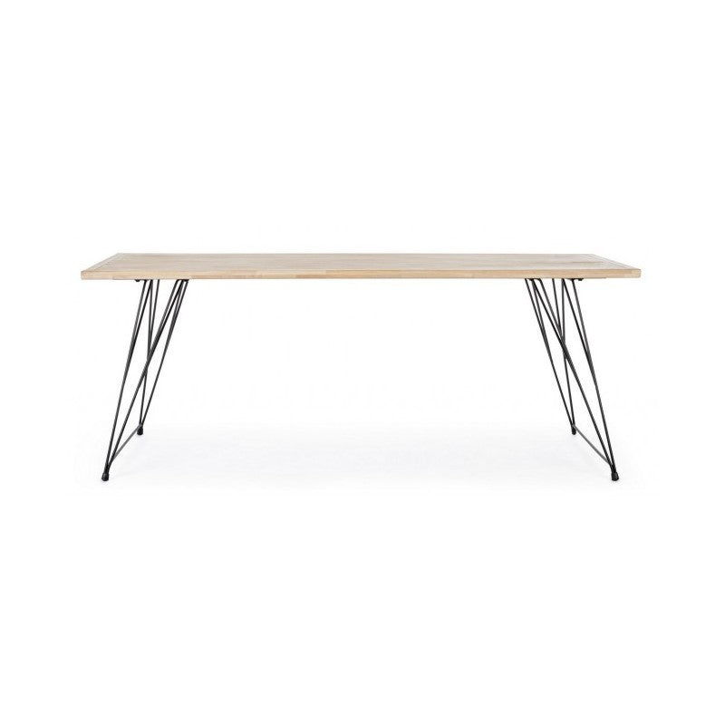 Table design industrielle en bois DISTRICT 200x90x h76 cm