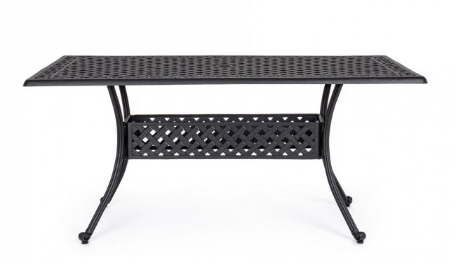 Table d'extérieur rectangulaire Ivrea anthracite 90 x 160 cm
