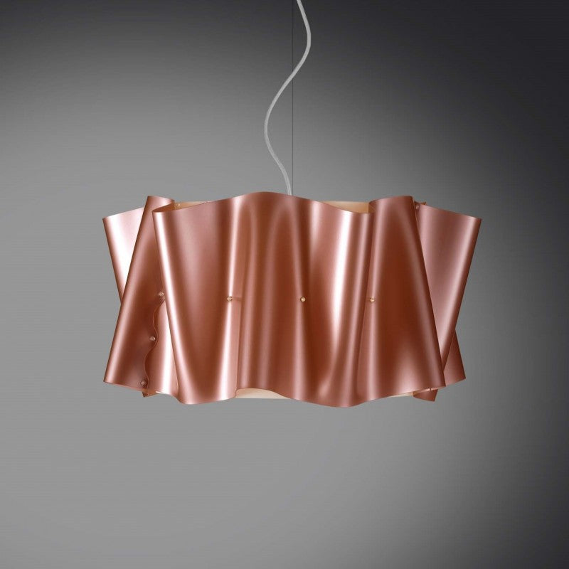 Lustre suspension FOLIO avec abat-jour rose diamètre 60x h37 cm