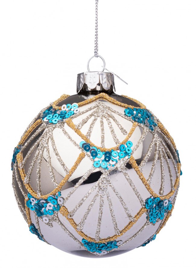 12x Vt Lux Sphère Argentée D80