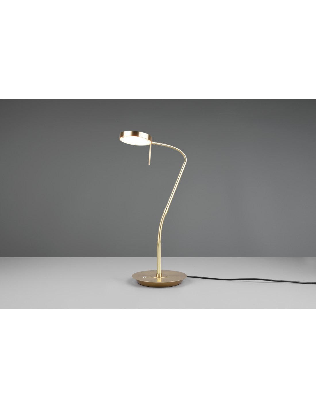 Lampe de bureau flexible Monza LED variateur tactile laiton Trio Lighting