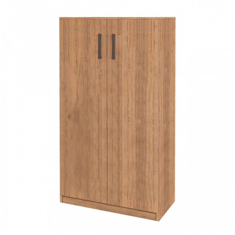 Armoire à chaussures polyvalente en noyer Country avec 2 portes h130x71x38