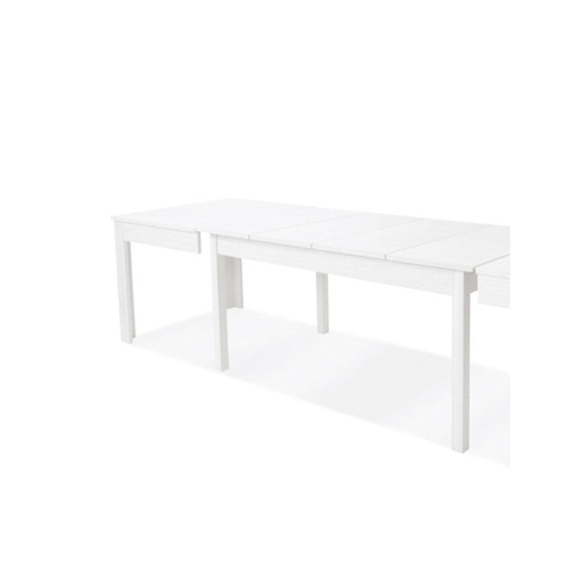 Table extensible en mélaminé frêne blanc 160-320x90 cm