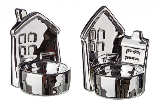 12x Bougeoir Argent Miroir Cul