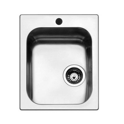 Évier encastré en acier brossé 42x50 cm