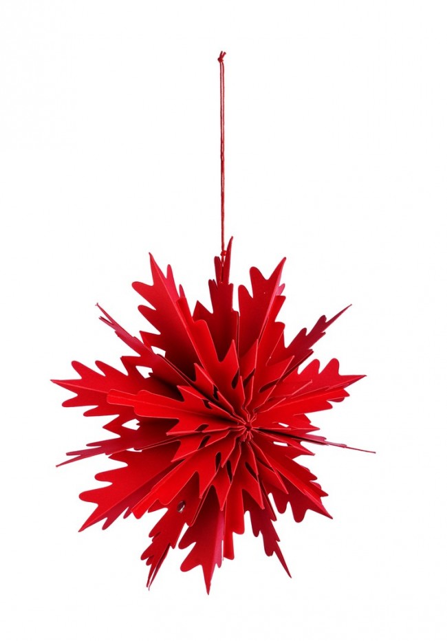 6x Pendentif Noeud Vik 012 Papier Rouge D30