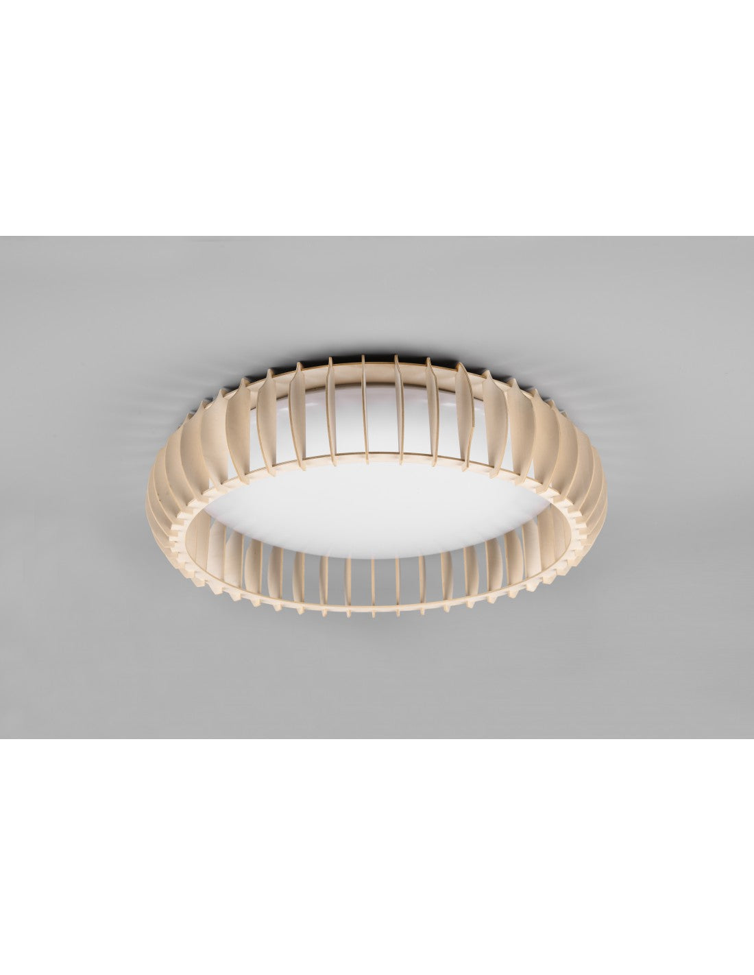 Plafonnier Bois Naturel LED Variateur 38w Monte Trio Lighting