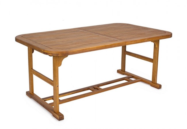 Table d'extérieur extensible Noemi en bois 180-240x100x h 74cm