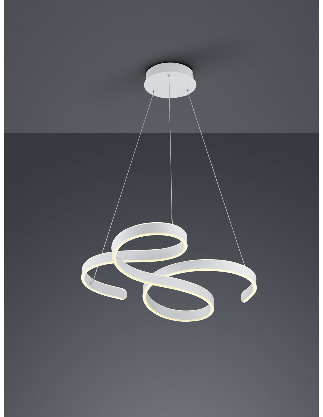 Francis Vortici Suspension Blanc LED 52w Dimmable Trio Éclairage