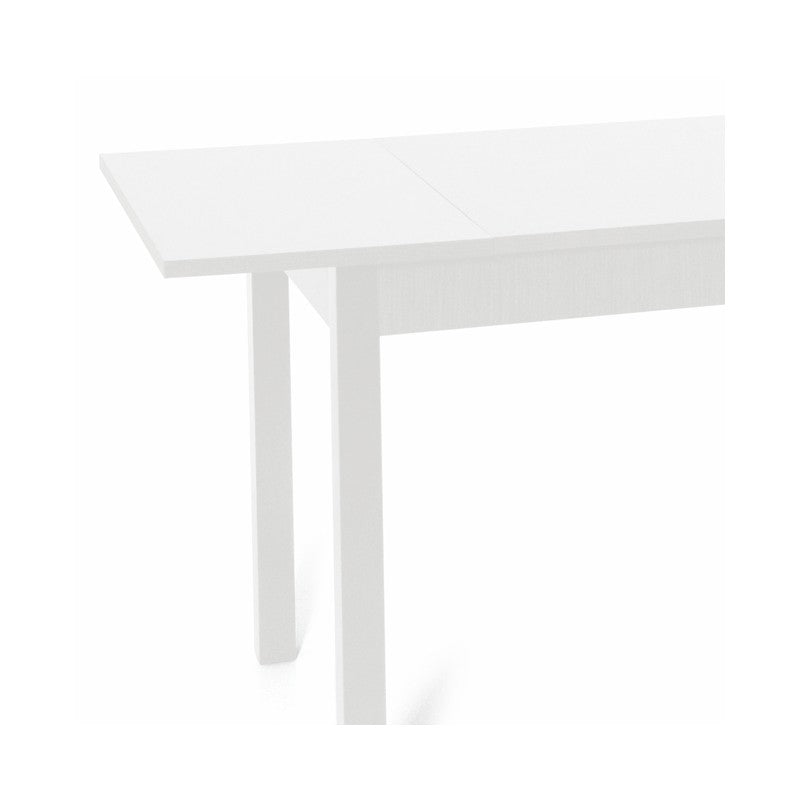 Table extensible Frêne Blanc en bois mélaminé 70x110-150 cm