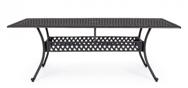 Table d'extérieur rectangulaire Ivrea anthracite 107 x 213 cm