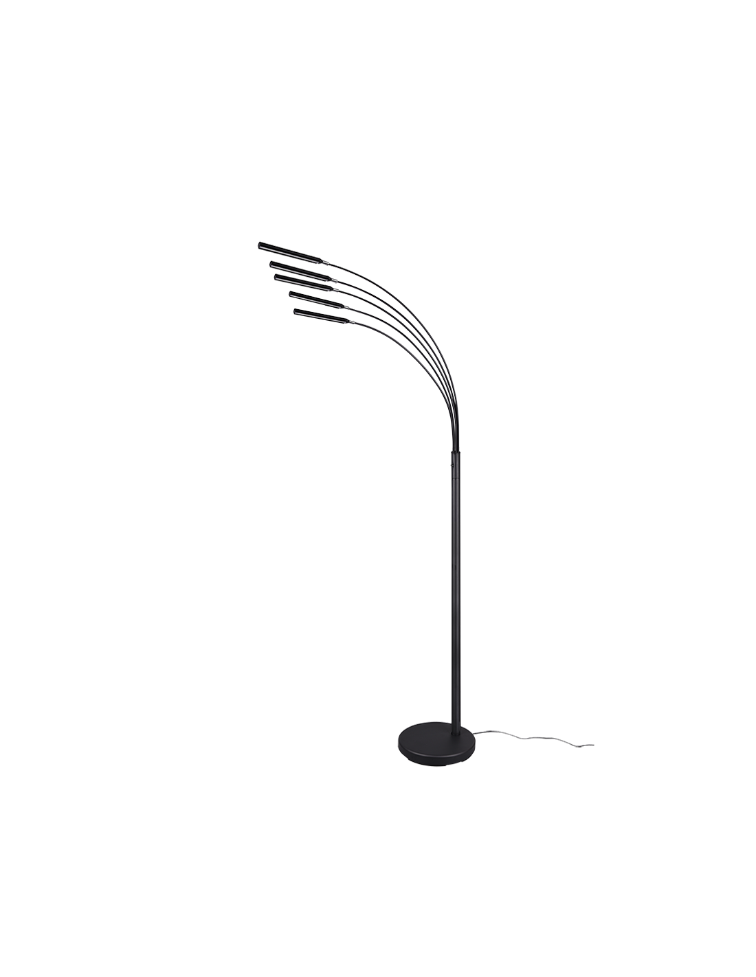 Lampadaire Reed 5 Arches LED Noir Mat H195 cm Trio Lighting