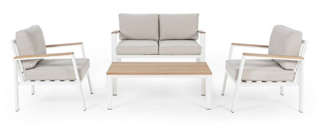 Ensemble de salon de jardin Belmar blanc