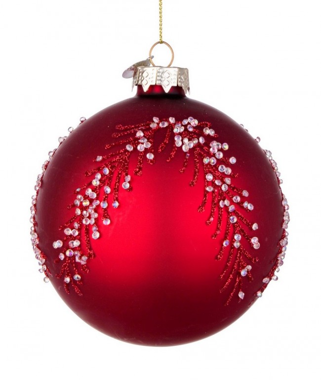 8x Sphère Vt Gem Branche Rouge Op D100