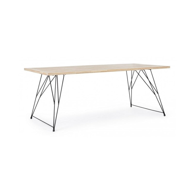 Table design industrielle en bois DISTRICT 200x90x h76 cm