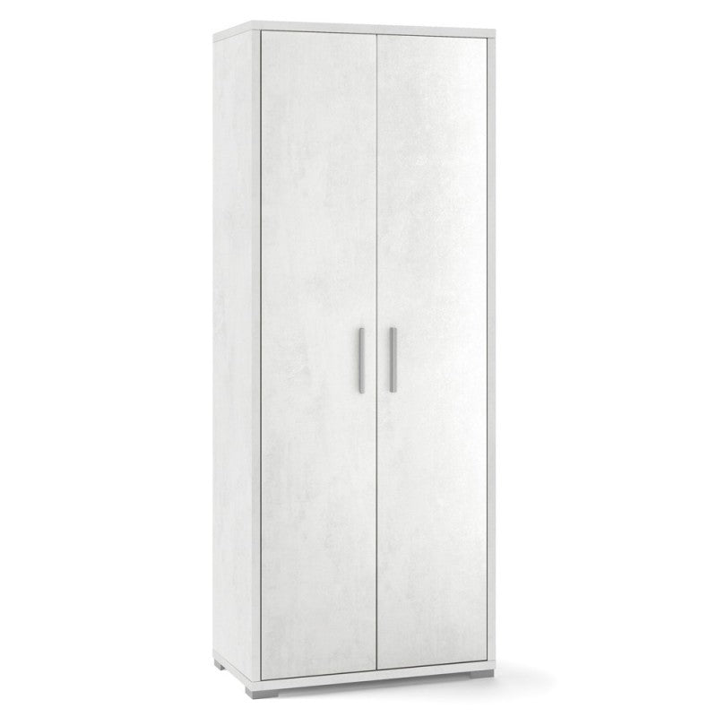 Armoire polyvalente à deux portes en Ossido White 71x41x h182 cm