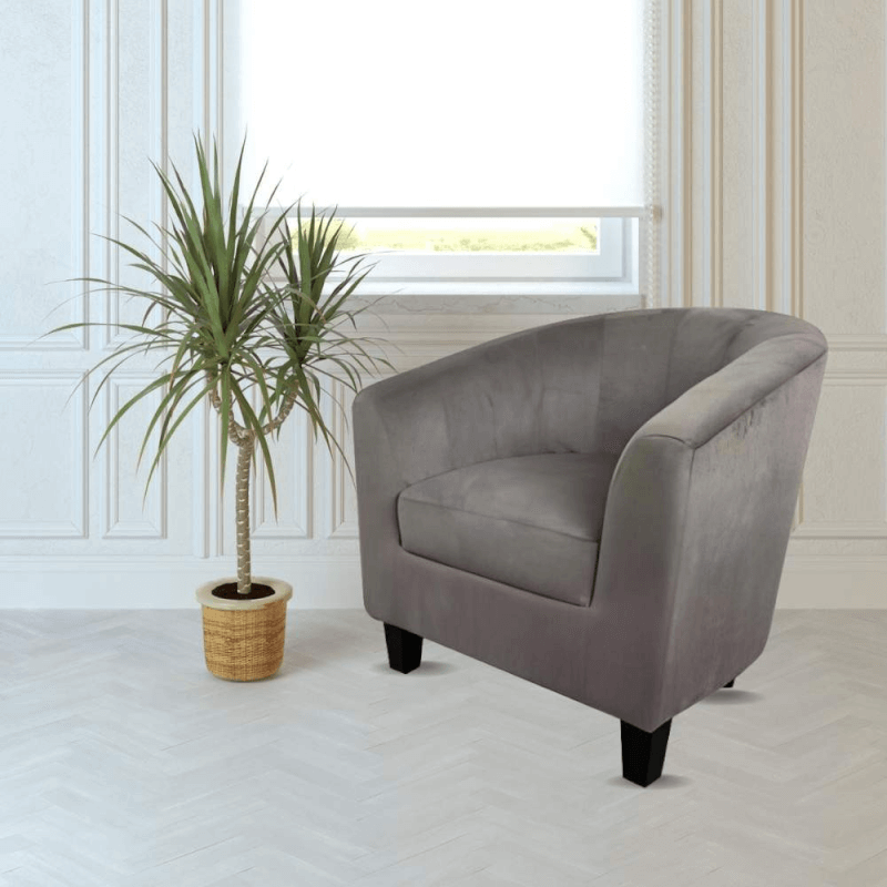 Fauteuil Halong en tissu gris