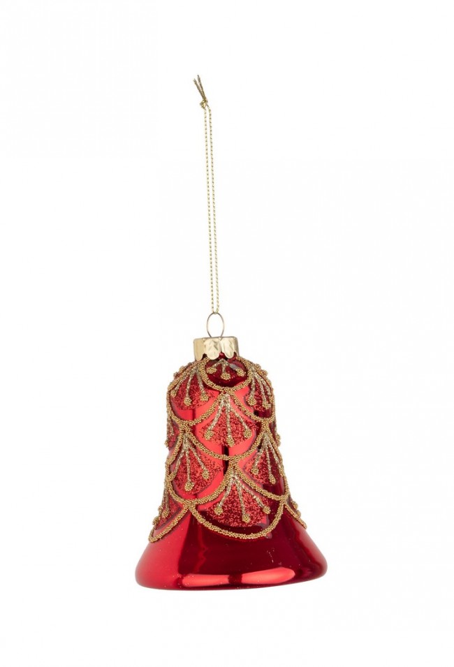 12x Pendentif Cloche Rouge Vt Winslows