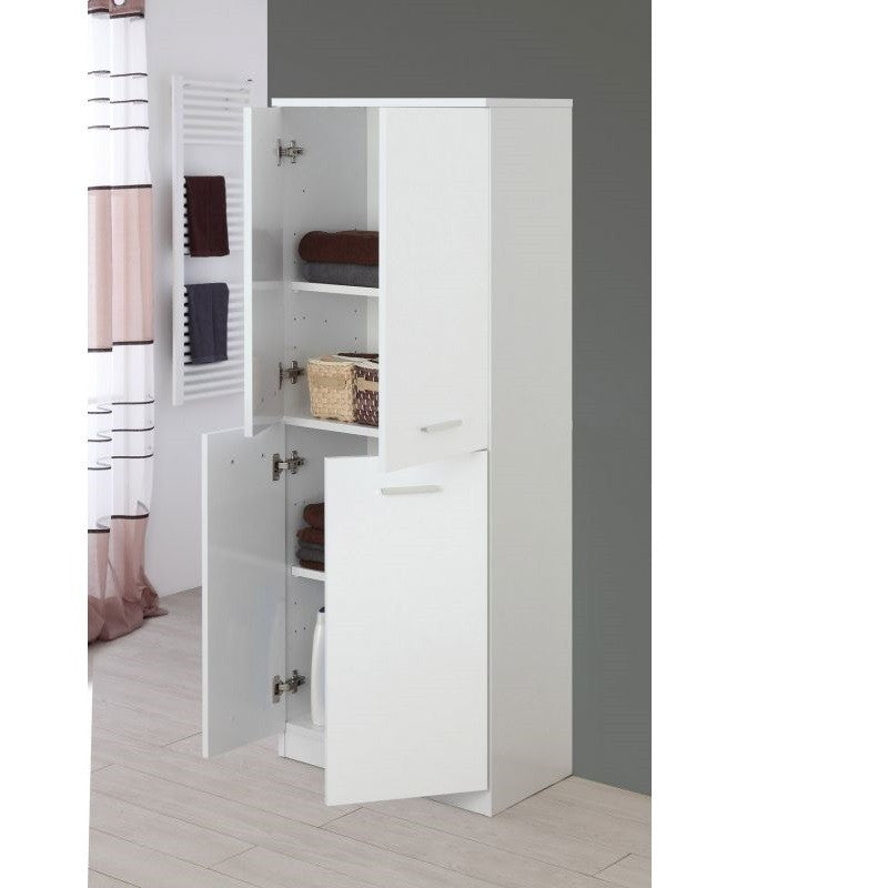 Armoire à chaussures blanche à quatre portes 60x34x h148,5 cm