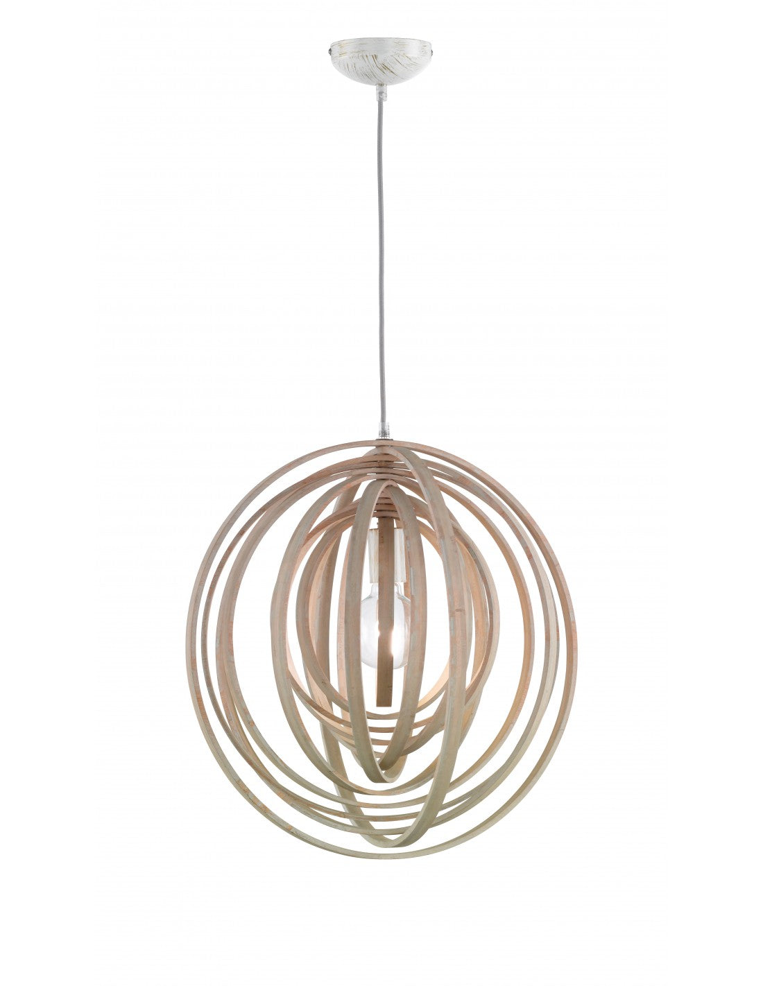 Suspension Cercles Rotatifs Boolan Bois Clair Trio Luminaire