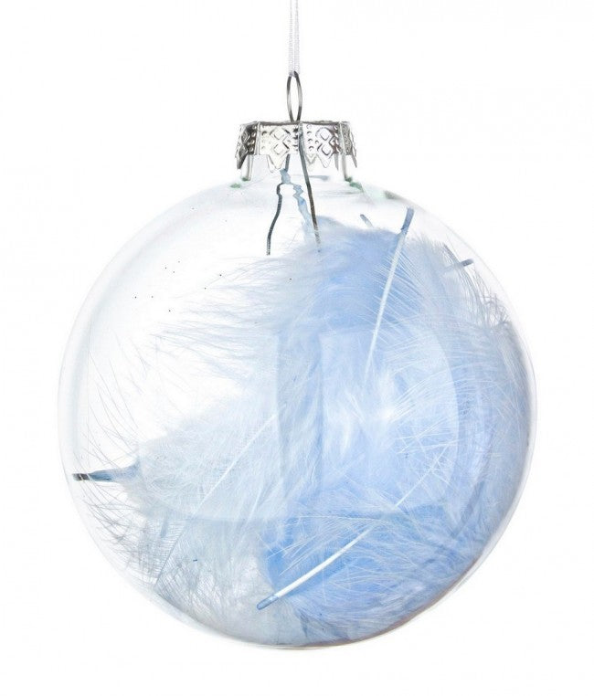 8x Sphère Vt Plumage Bleu Clair D100