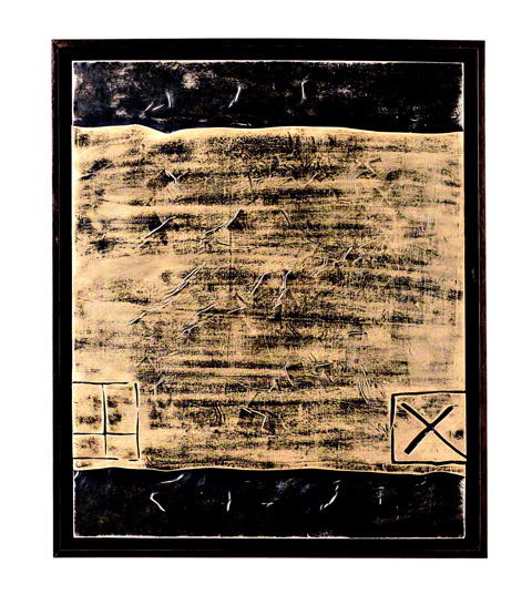 Huile sur toile multicolore et châssis bois 100x120 cm