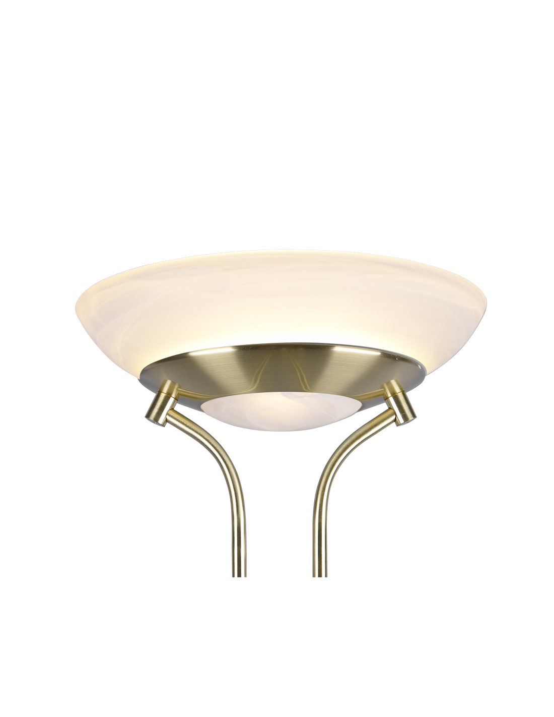 Lampadaire Led à Double Éclairage Spot de Lecture Orson Laiton Trio Lighting