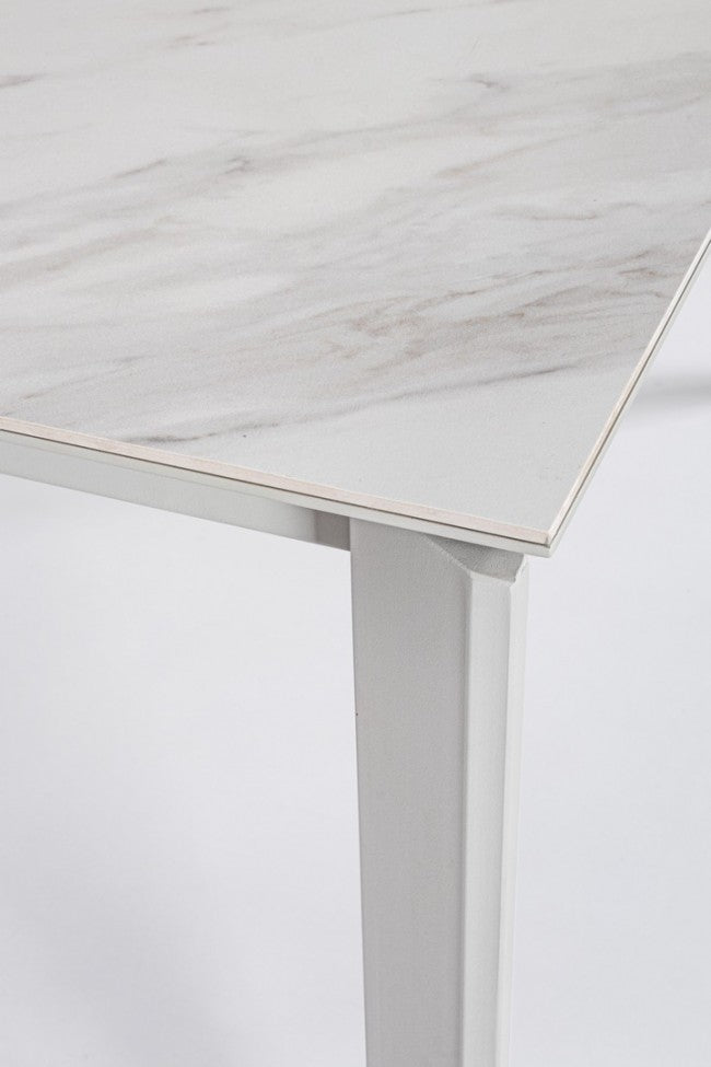 Table extensible Briva blanc gris