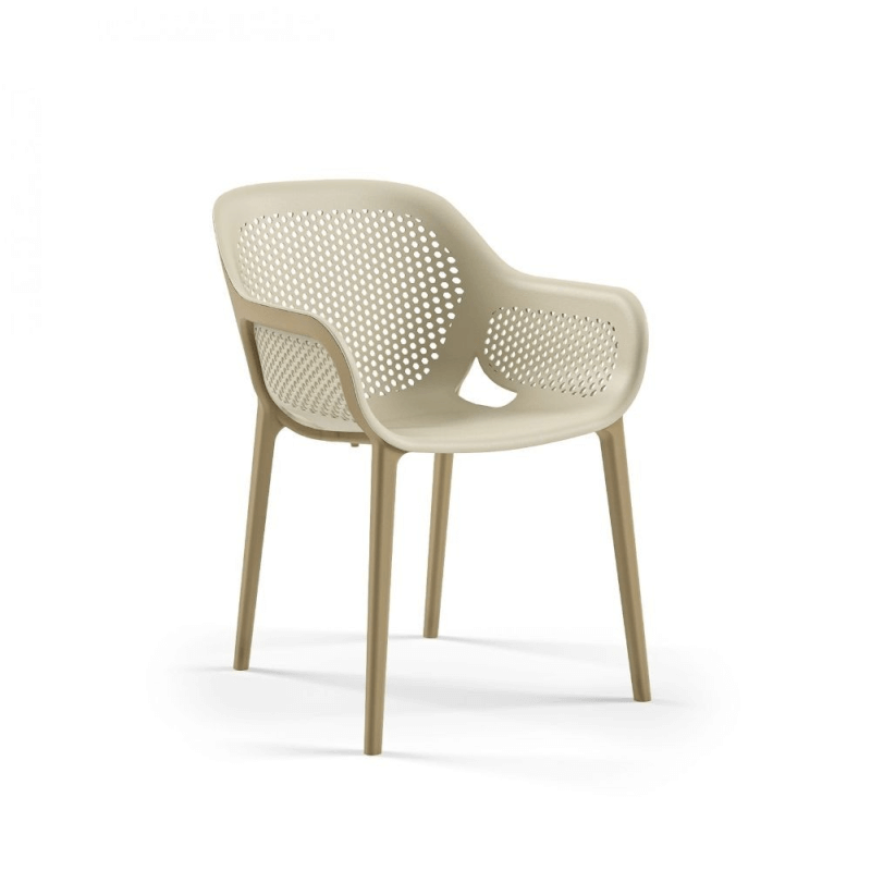 Fauteuil design Atra café beige