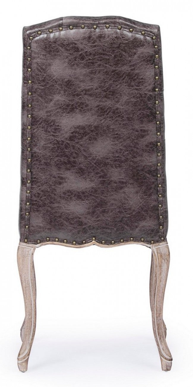 Chaise classique en bois en tissu Diva 51 x 53 x 99 cm