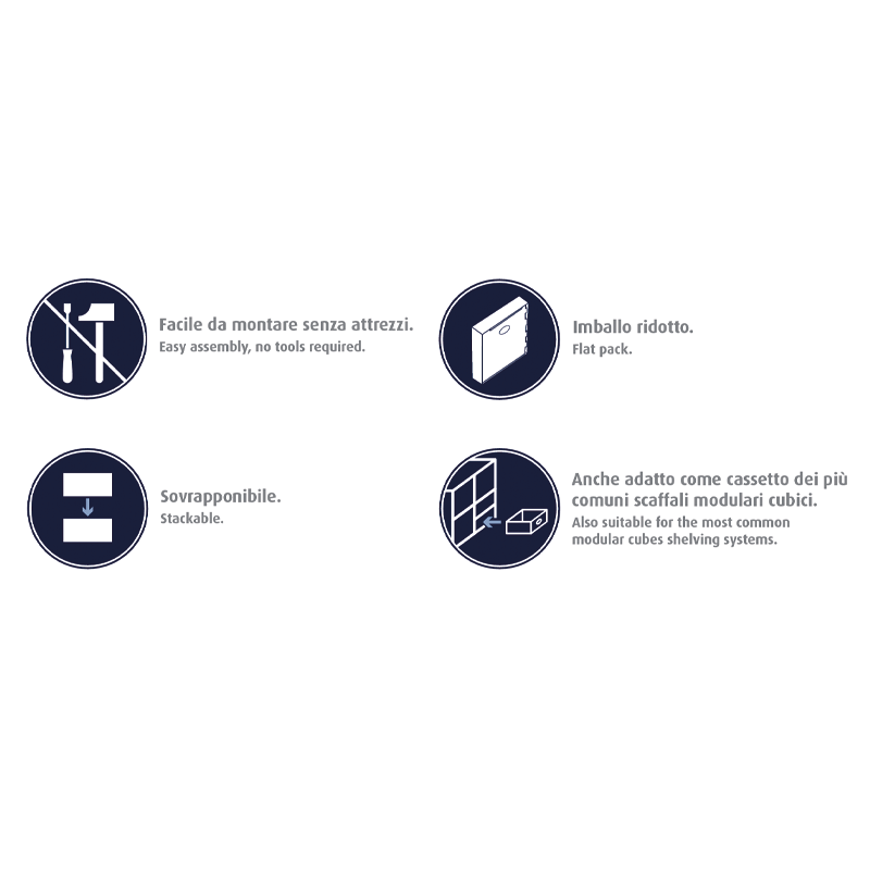 Boîte en cristal gris transparent H 14x31x31 cm