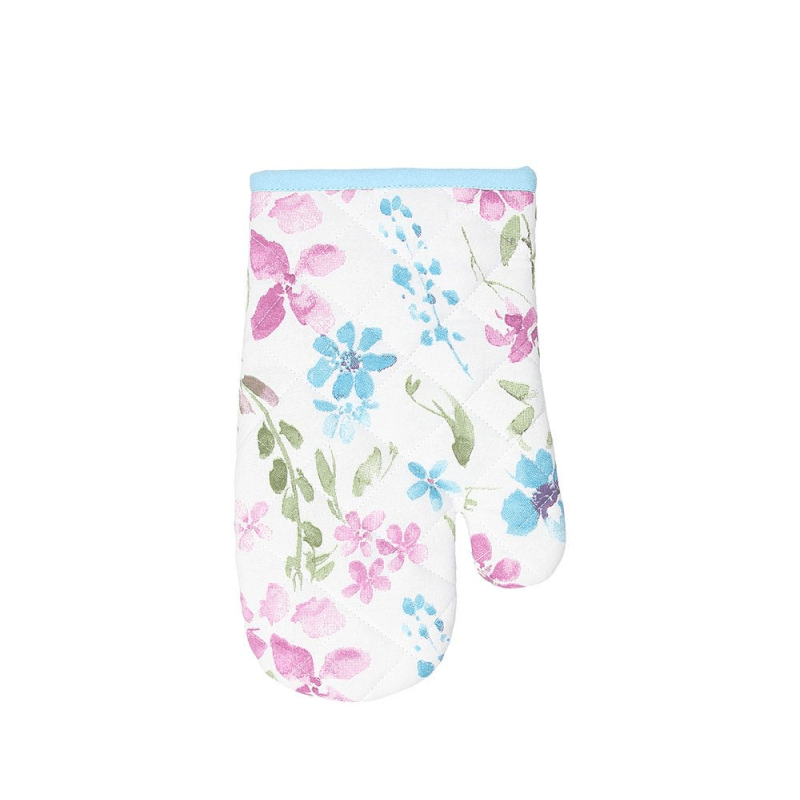 Manique en coton bleu clair 27x17 cm ligne Alma