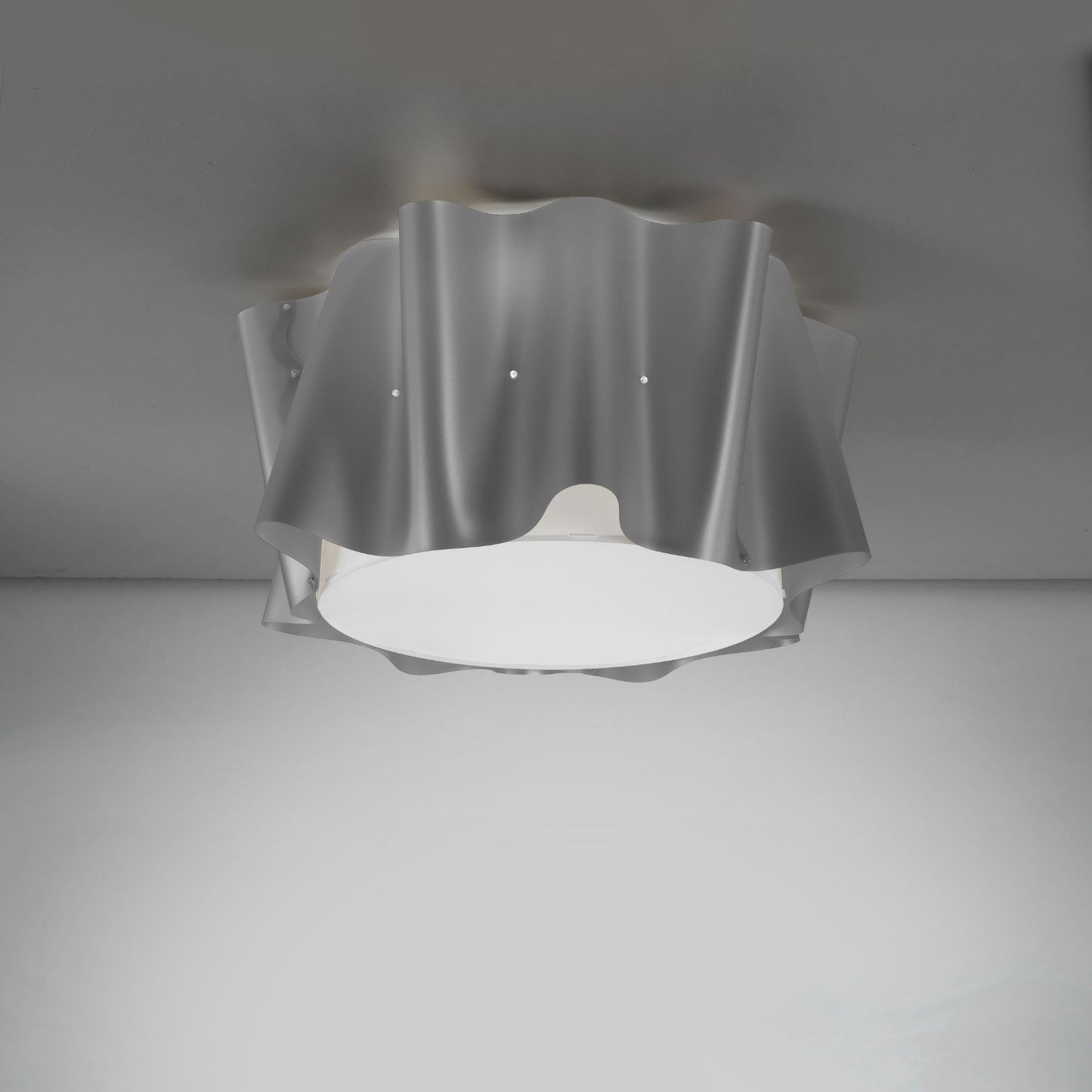 Plafonnier 3 lumières Argent cm. 60 x 32h