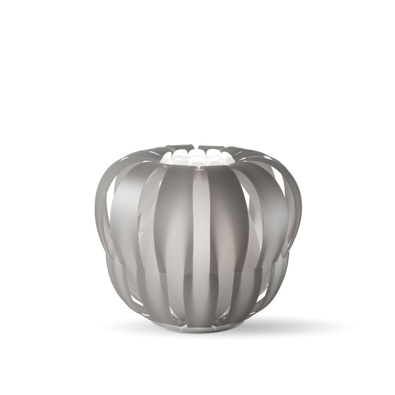 Lampe de table argentée en métal blanc Cm. 19h x 17h