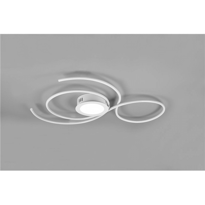 Plafonnier LED Jive Blanc Avec Télécommande Multifonction L.80cm LED Moderne