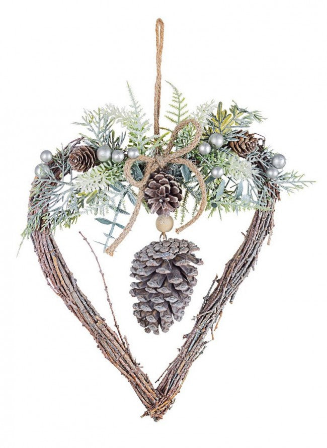 8x Pendentif Reynard Heart Berry en Argent