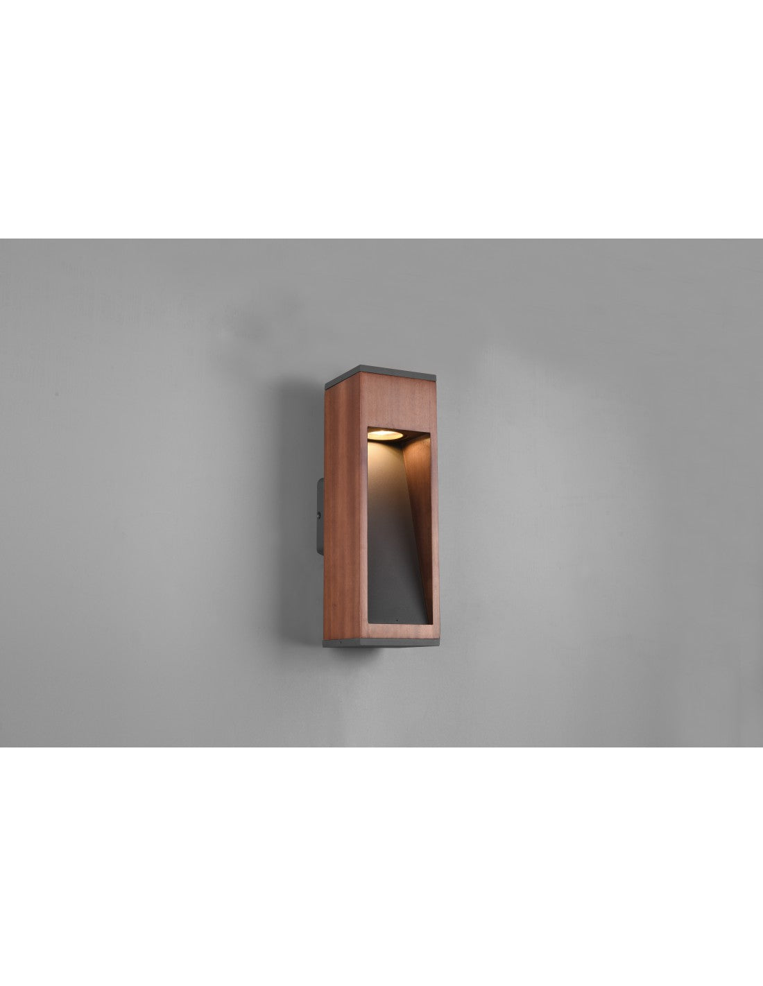 Applique Extérieure Rectangulaire Canning GU10 Bois Naturel IP54 Trio Lighting