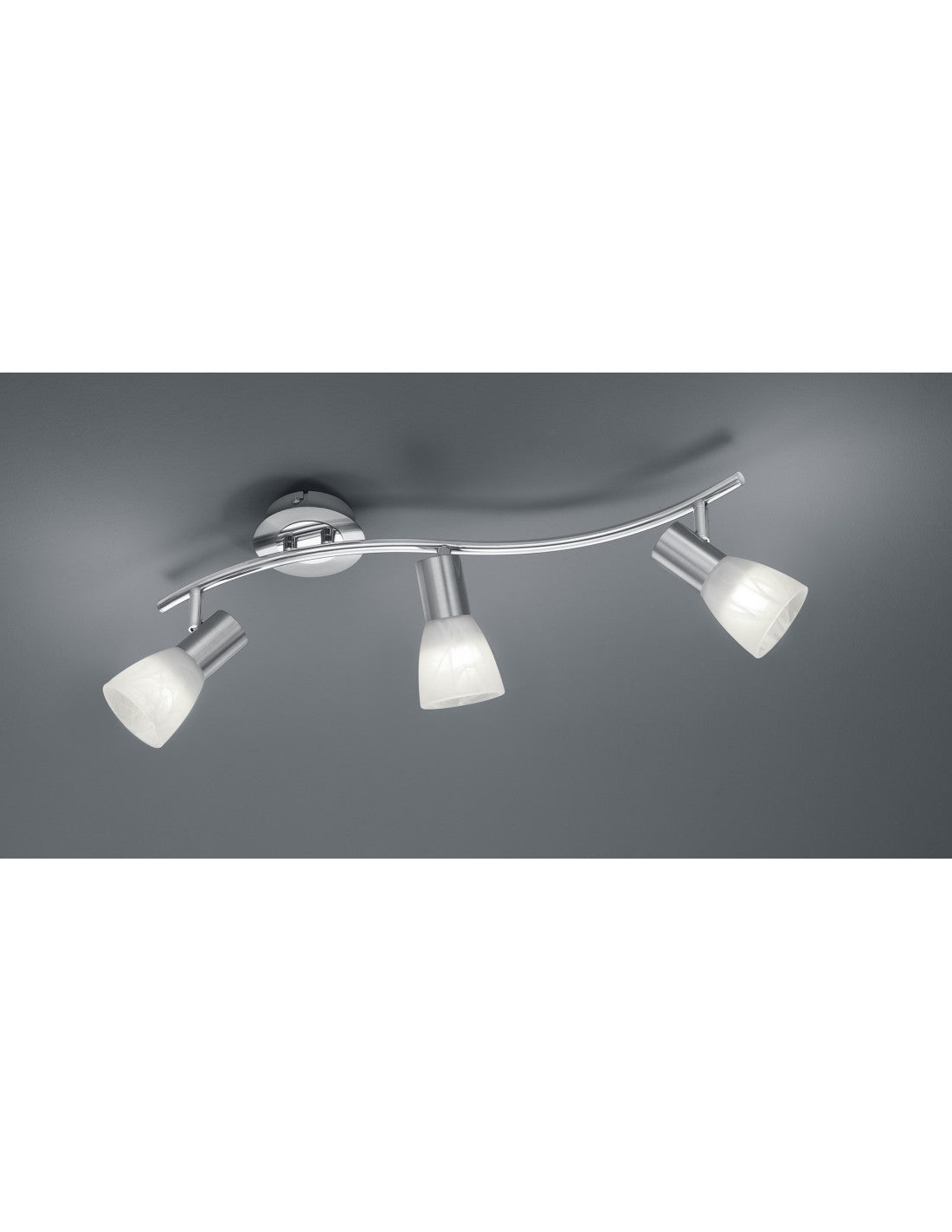 Plafonnier 3 Spots E14 LED Orientables Levisto Nichel Trio Lighting